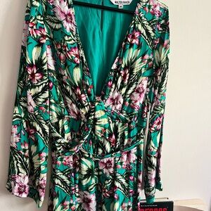 Walter Baker Green Floral Dress